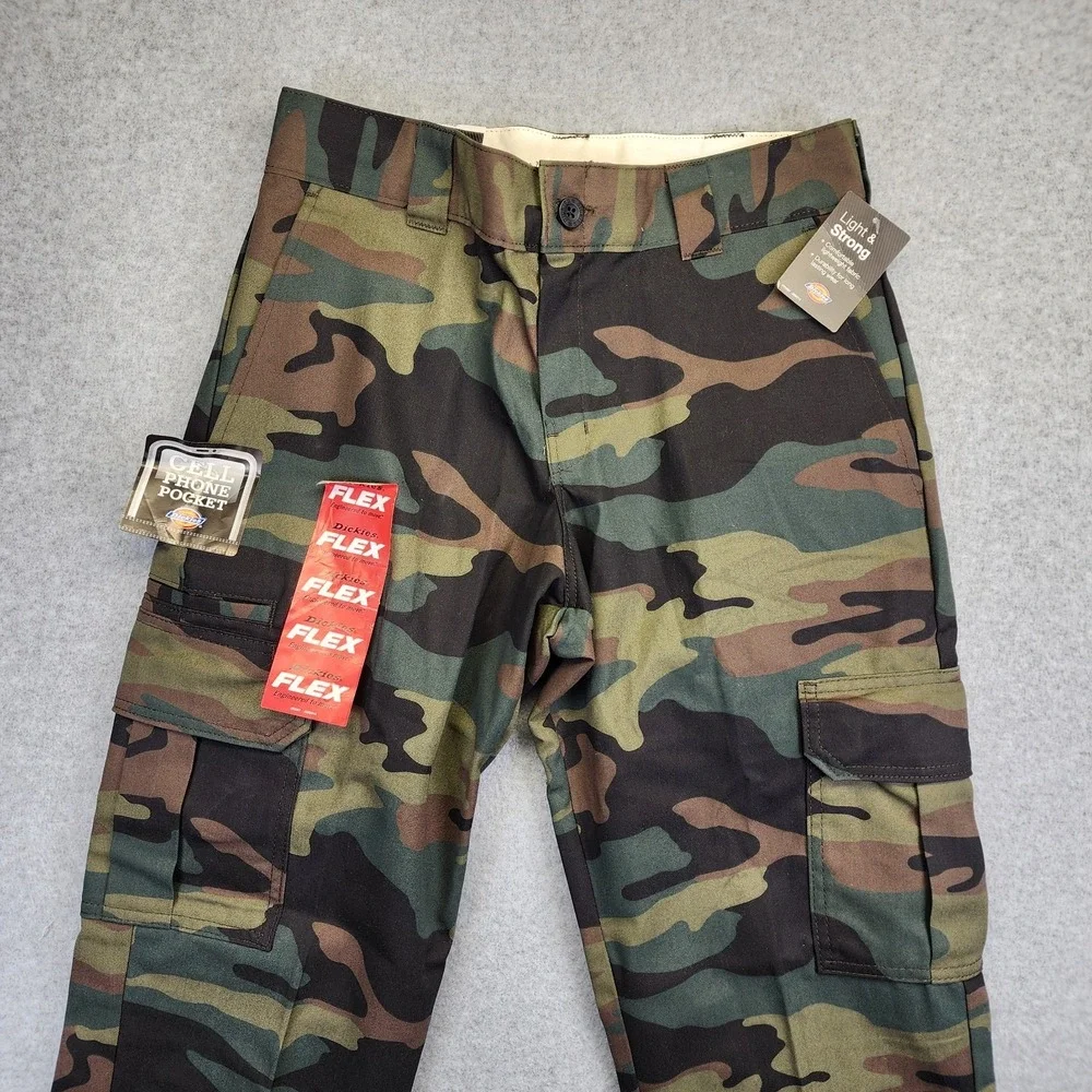 NEW Dickies Mens 30x32 Camo Cargo Work Pants FLEX Regular Fit Straight Leg - Picture 3 of 14